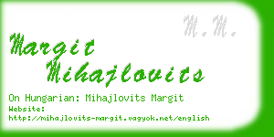 margit mihajlovits business card